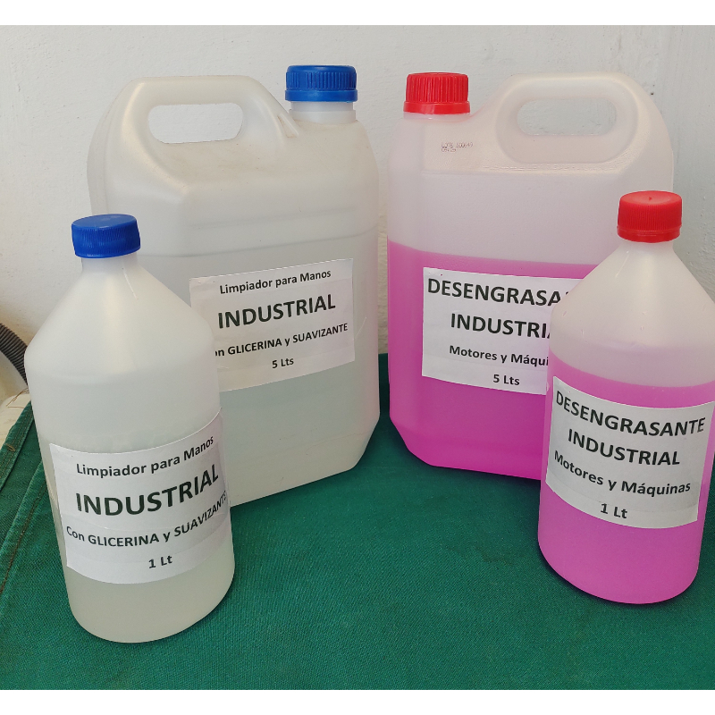 Limpiador para Manos y Desengrasante Industrial (5 Lts y 1 Lt)