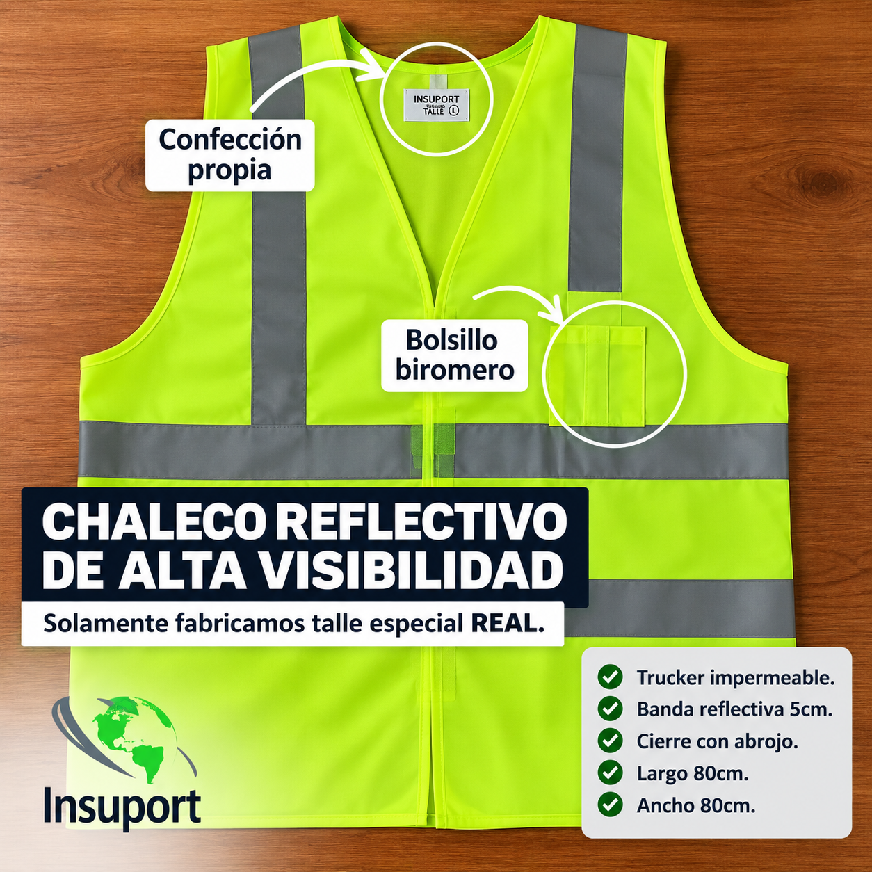 Chaleco Reflectivo Talle Especial